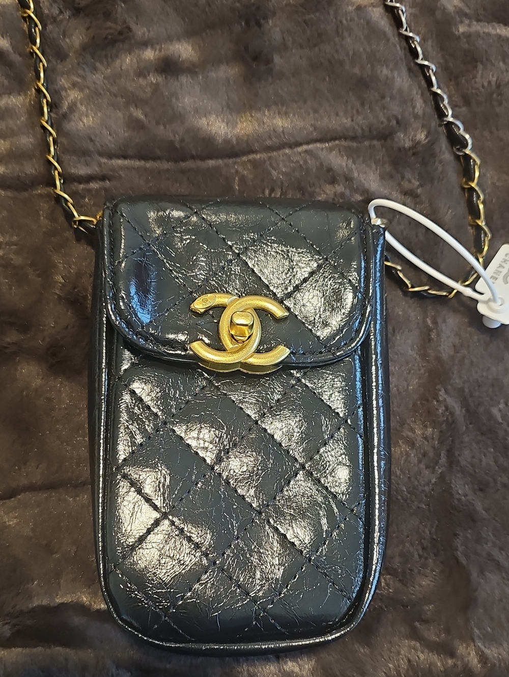Inspired Quilted Mini Crossbody in Black